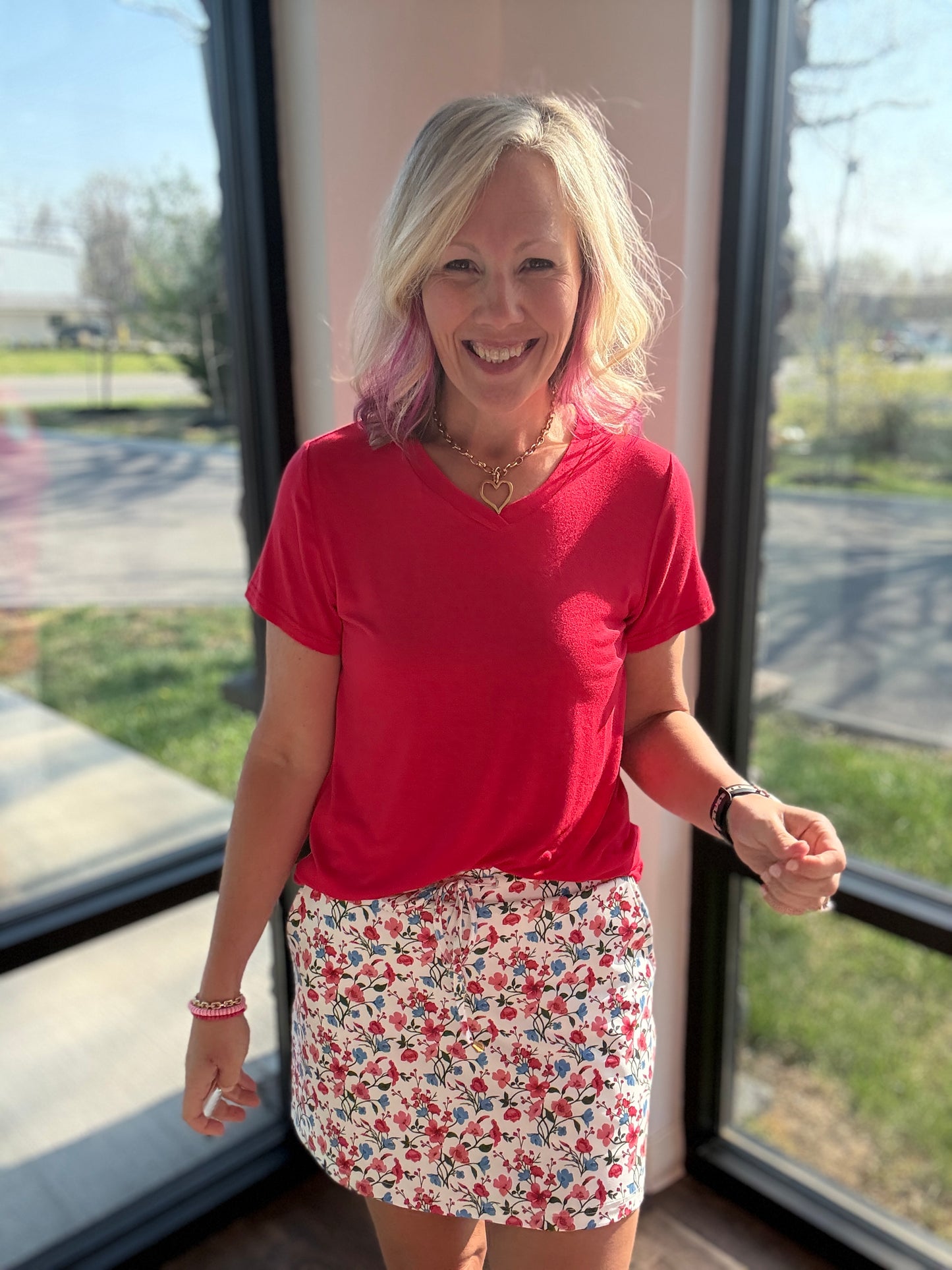 Patriotic Blooms Skort