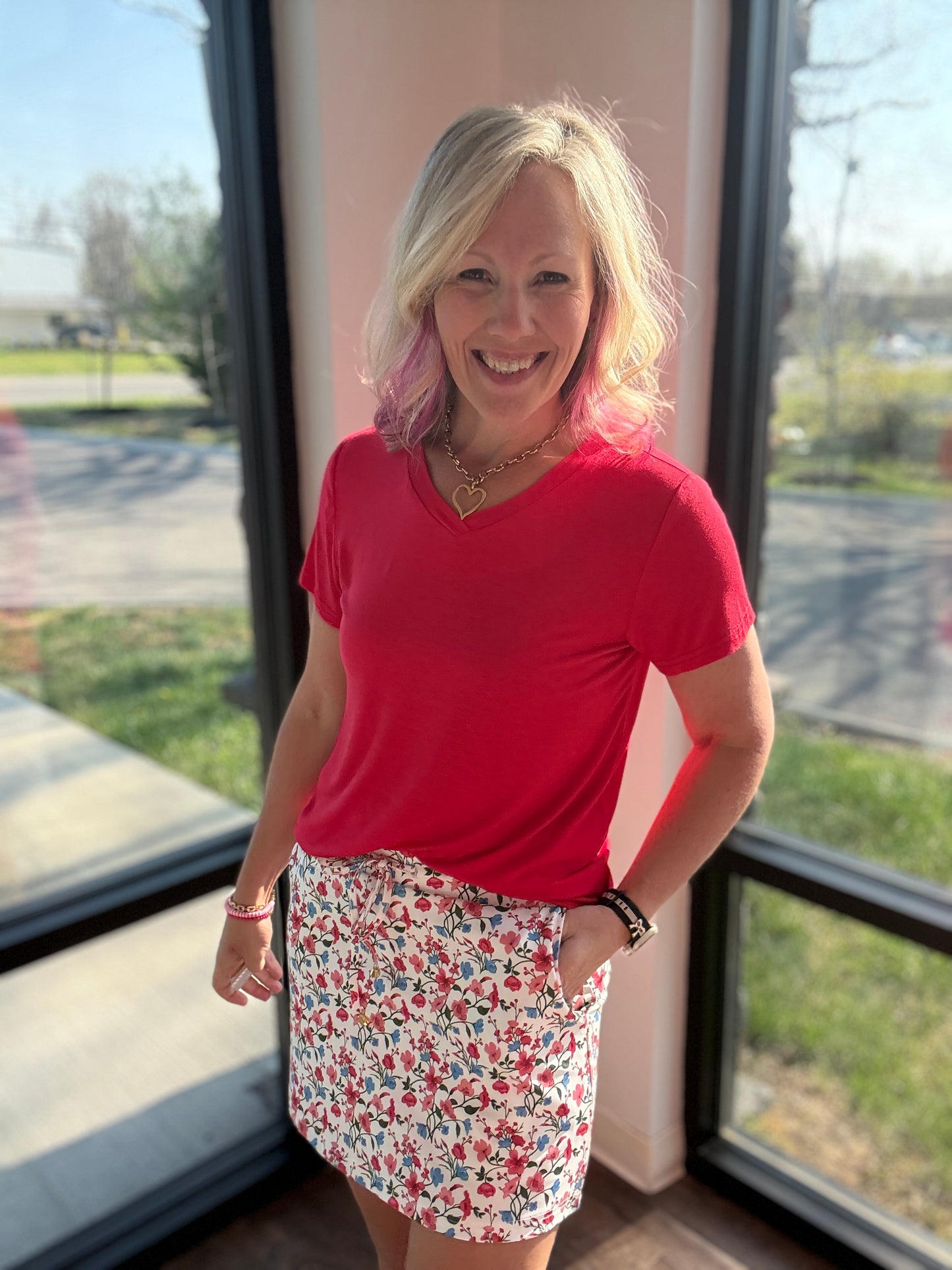 Patriotic Blooms Skort