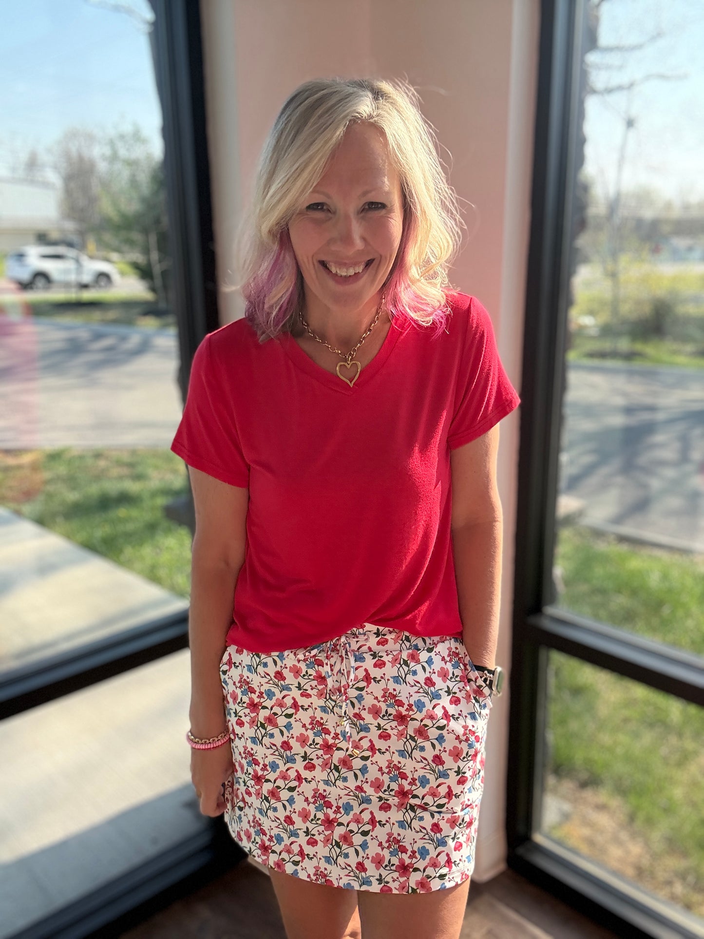 Patriotic Blooms Skort