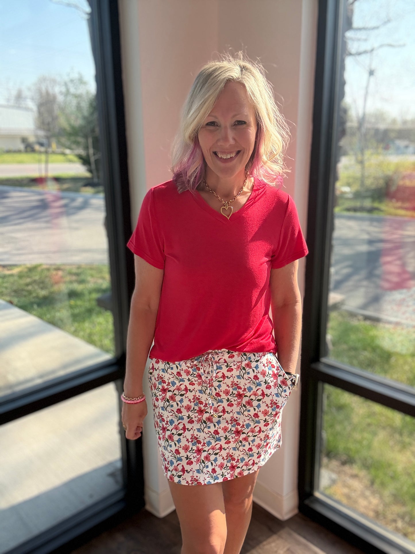 Patriotic Blooms Skort