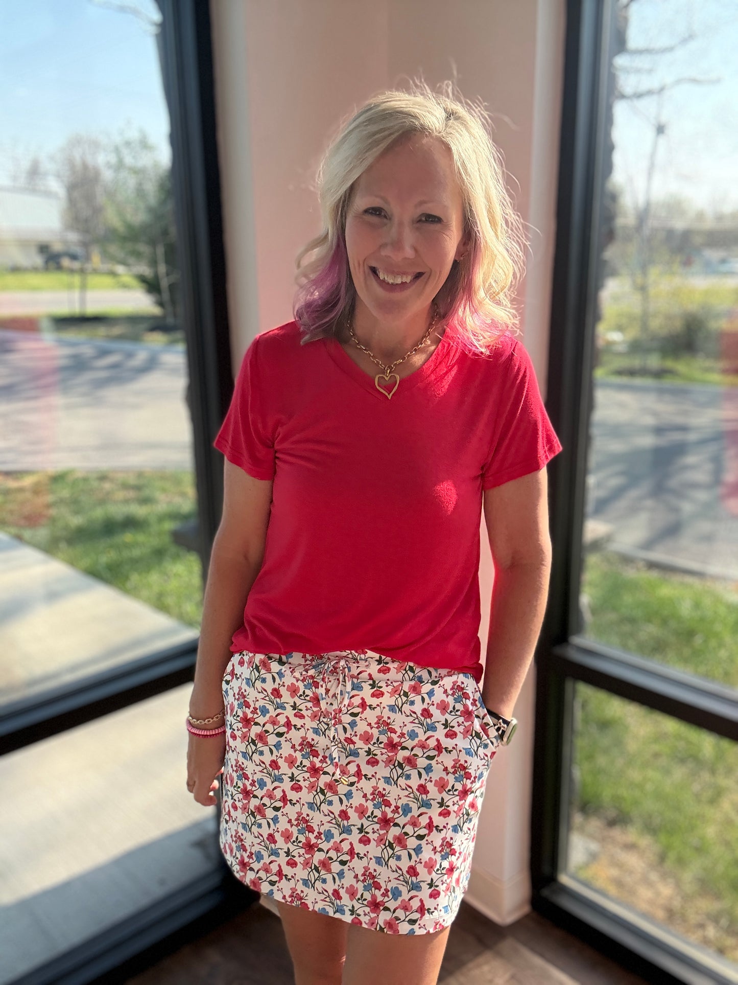Patriotic Blooms Skort