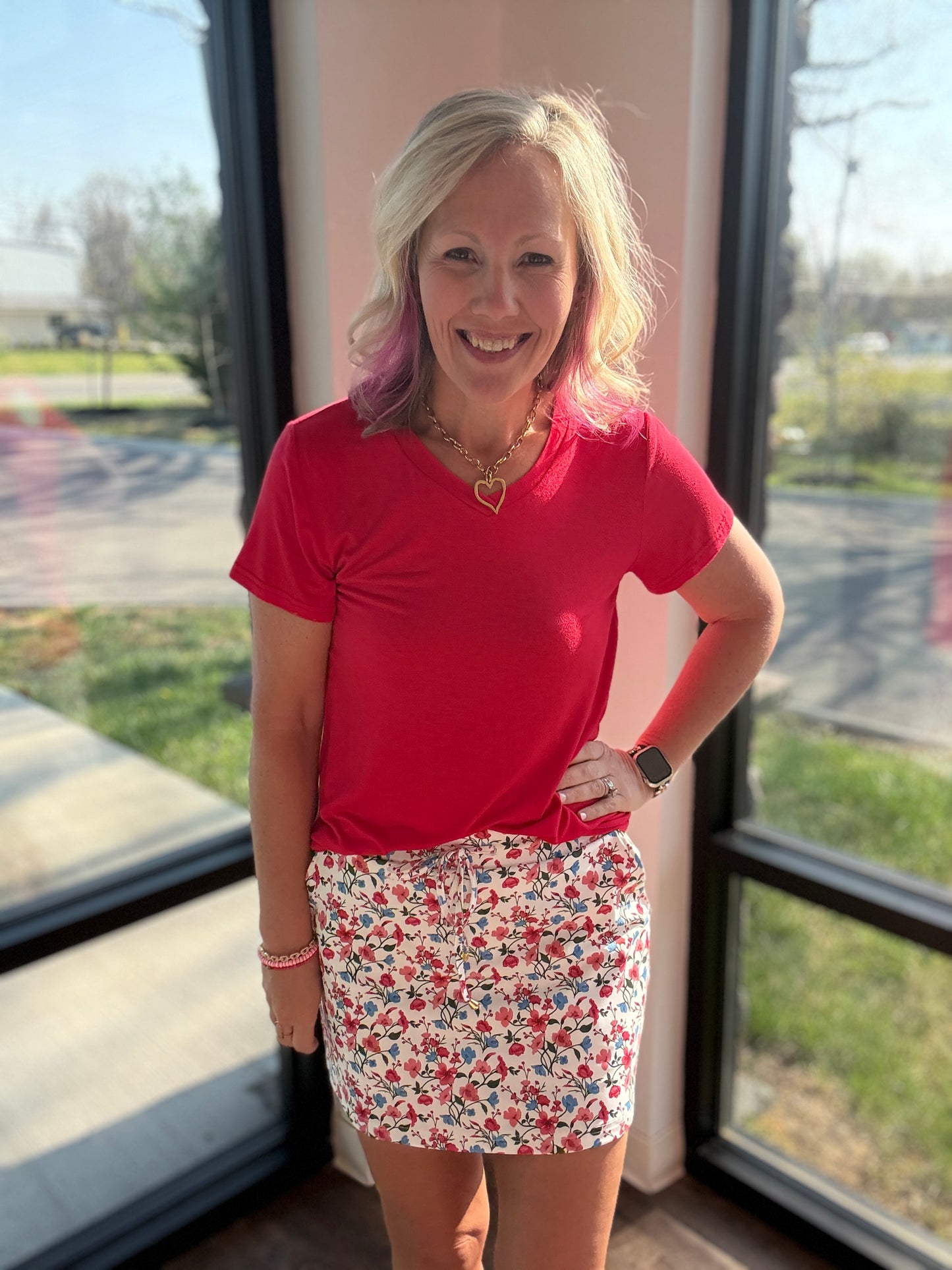 Patriotic Blooms Skort