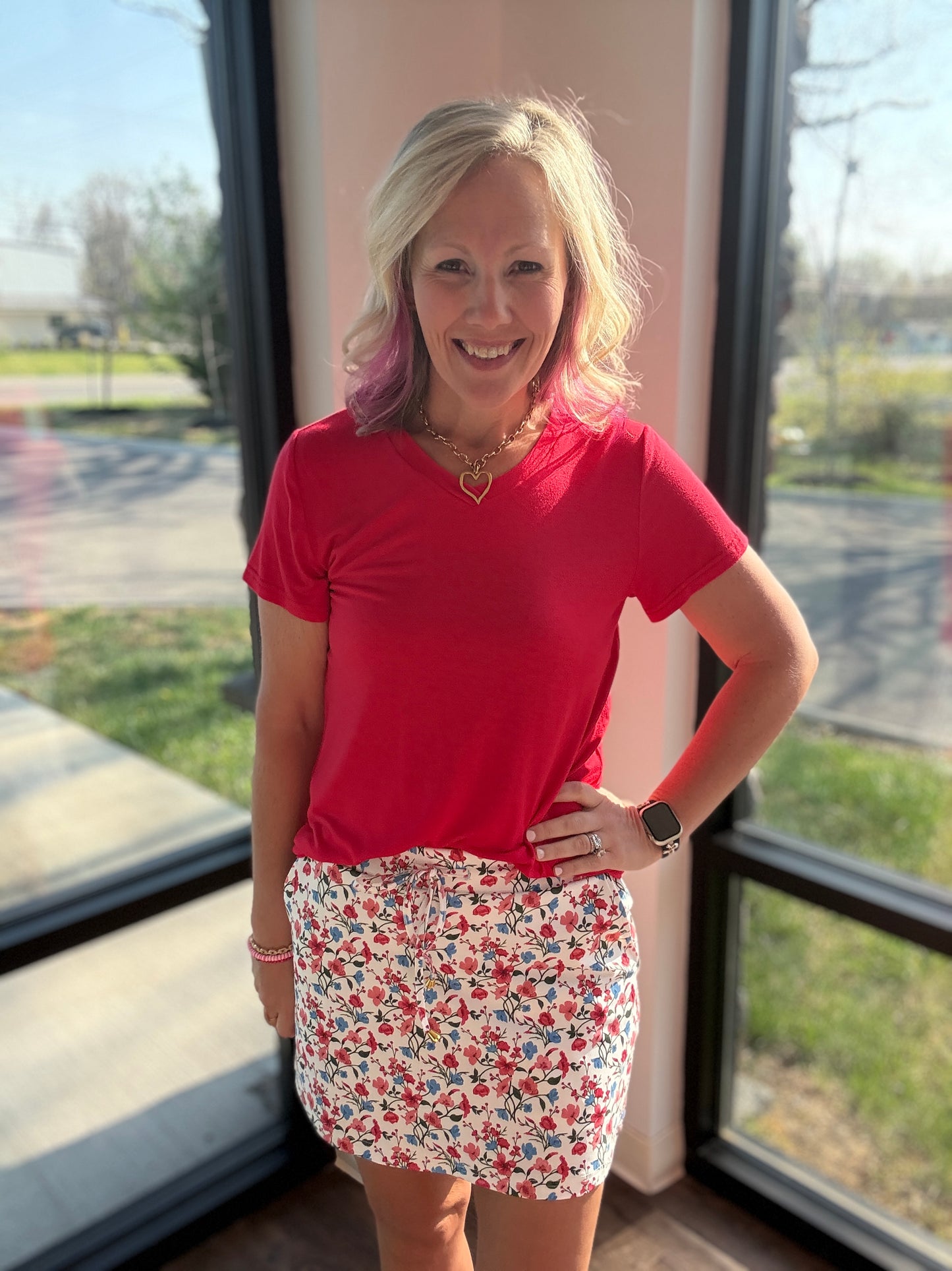 Patriotic Blooms Skort