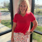 Patriotic Blooms Skort