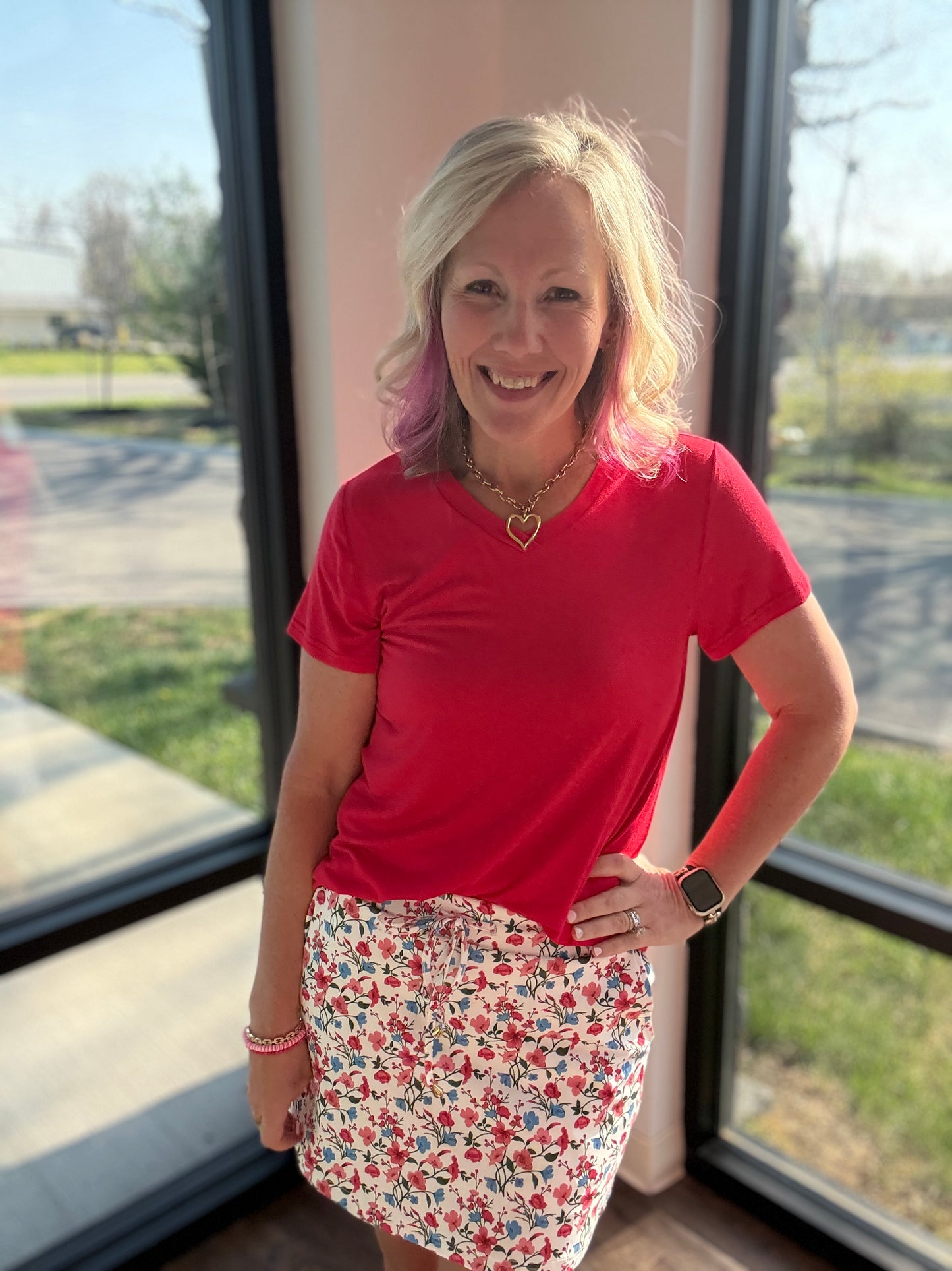 Patriotic Blooms Skort