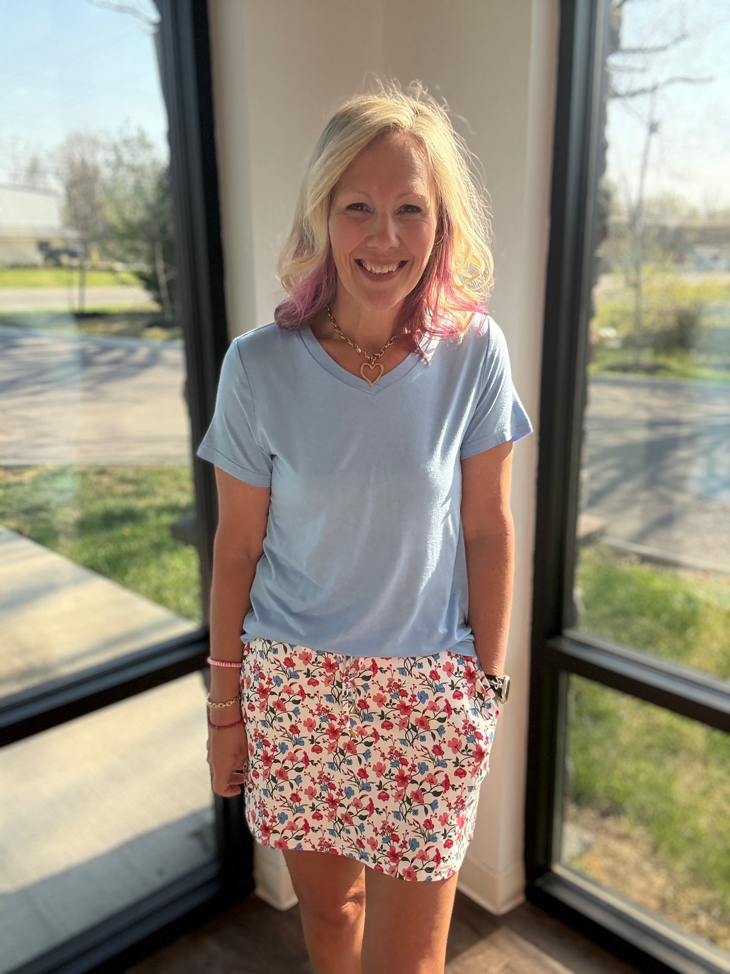 Patriotic Blooms Skort