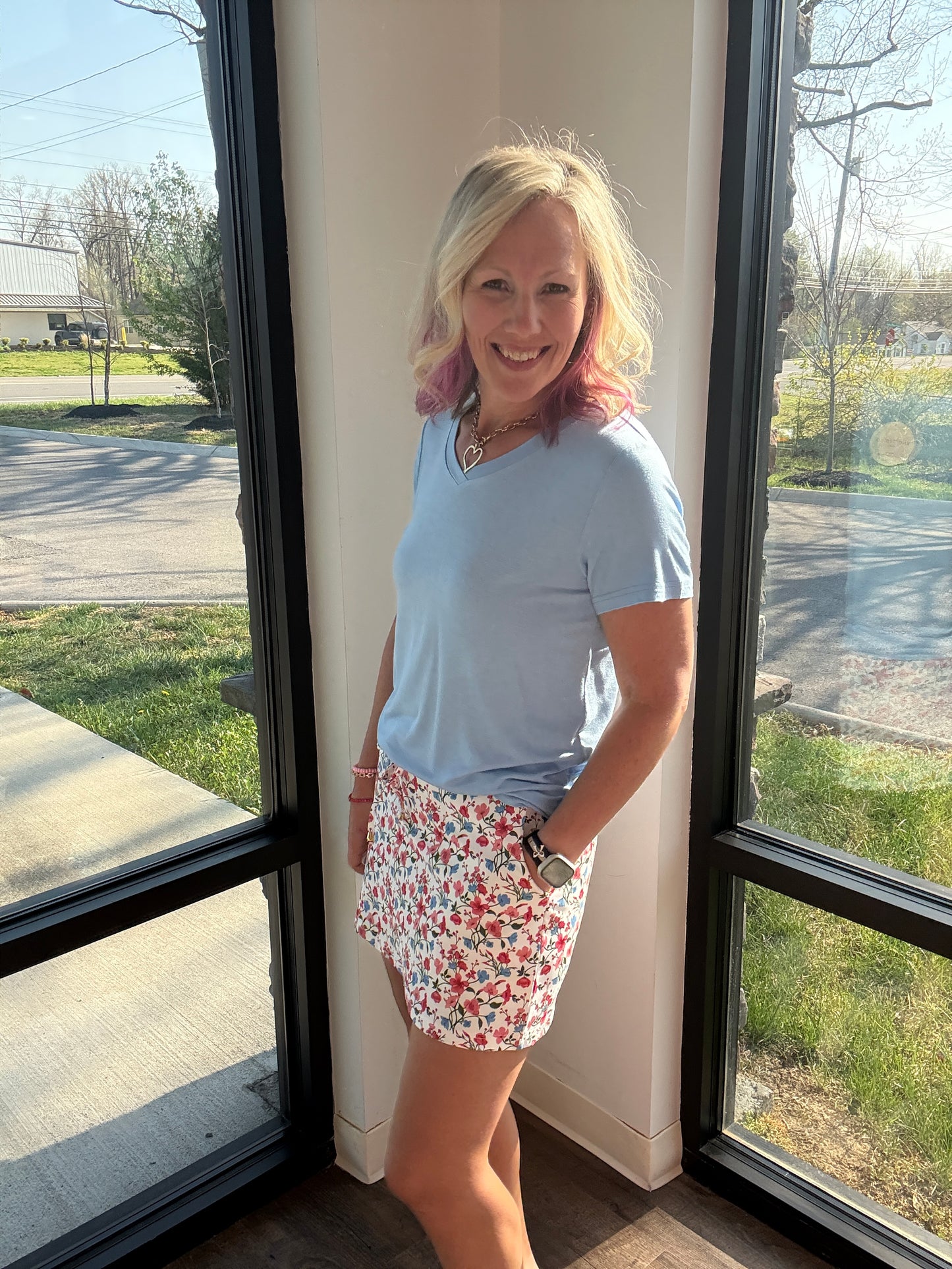 Patriotic Blooms Skort