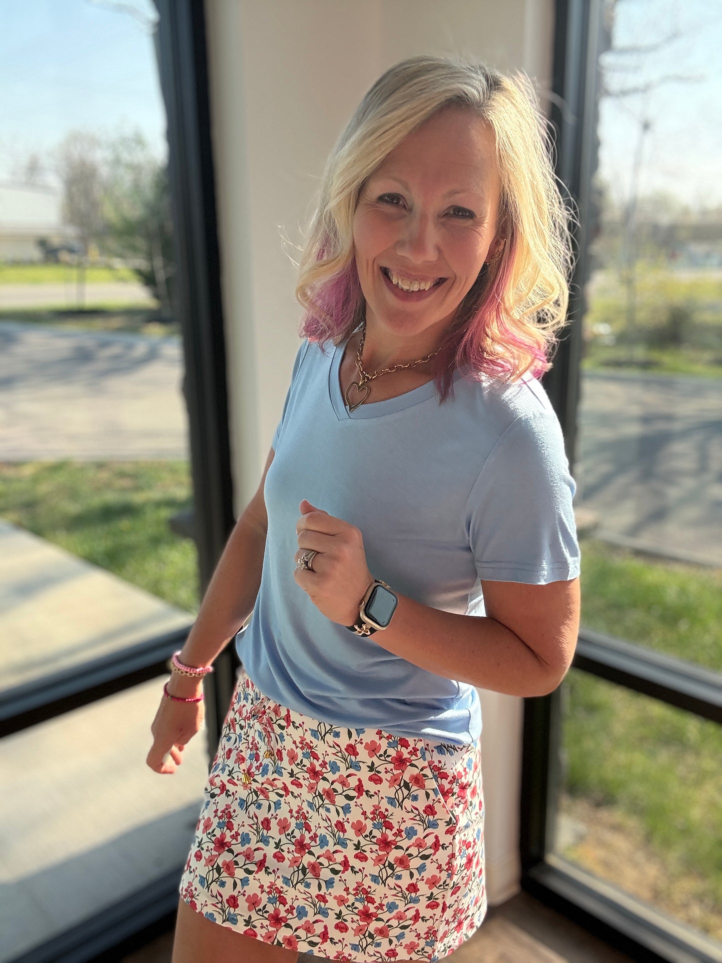 Patriotic Blooms Skort