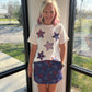 Red White and Boom Skort