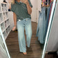 Criss Cross Wide Leg Jean