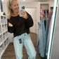 Breezy Back Long Sleeve- Espresso