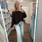 Breezy Back Long Sleeve- Espresso