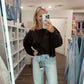 Breezy Back Long Sleeve- Espresso