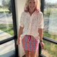 Sutton Button Up Top- Patriotic Stars
