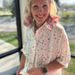 Sutton Button Up Top- Patriotic Stars