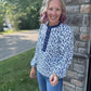 Navy Petals Blouse