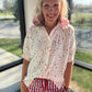 Sutton Button Up Top- Patriotic Stars