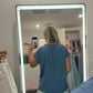 Side Slit Slub Tee- Slate Blue