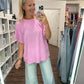 Slub Seam Top- Mauve