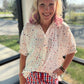 Sutton Button Up Top- Patriotic Stars