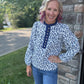 Navy Petals Blouse