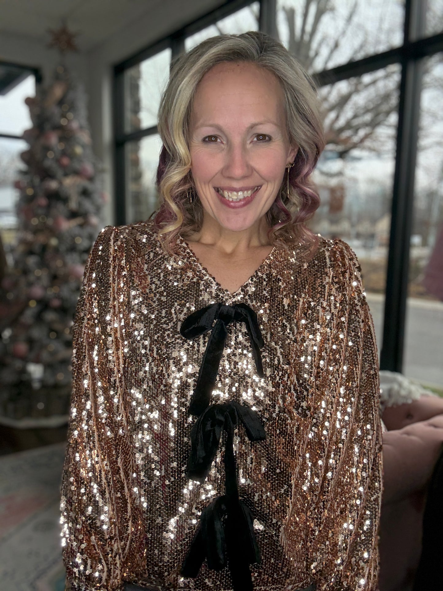 Rose Gold Bow Top