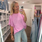 Slub Seam Top- Mauve