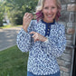 Navy Petals Blouse