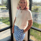Shades of Blue Gingham Skort