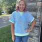Simply Striped Tee- Blue