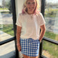 Shades of Blue Gingham Skort