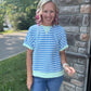 Simply Striped Tee- Blue