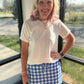 Shades of Blue Gingham Skort