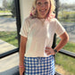 Shades of Blue Gingham Skort