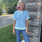 Simply Striped Tee- Blue