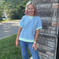 Simply Striped Tee- Blue