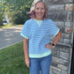 Simply Striped Tee- Blue