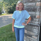 Simply Striped Tee- Blue