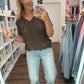 Sadie Boyfriend Tee- Coffee