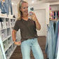 Sadie Boyfriend Tee- Coffee