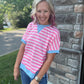 Simply Striped Tee- Pink