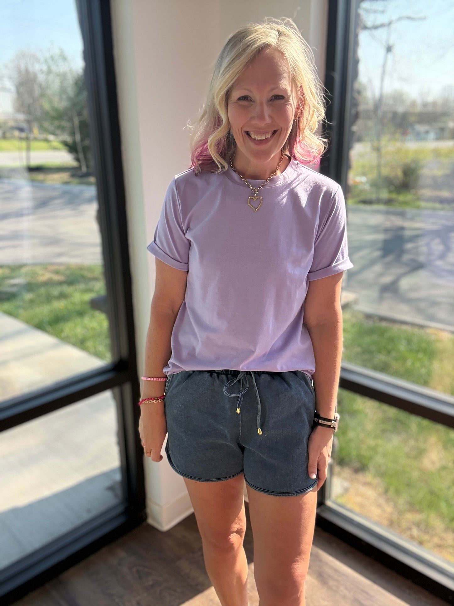 Denim Stretch Shorts