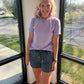 Denim Stretch Shorts