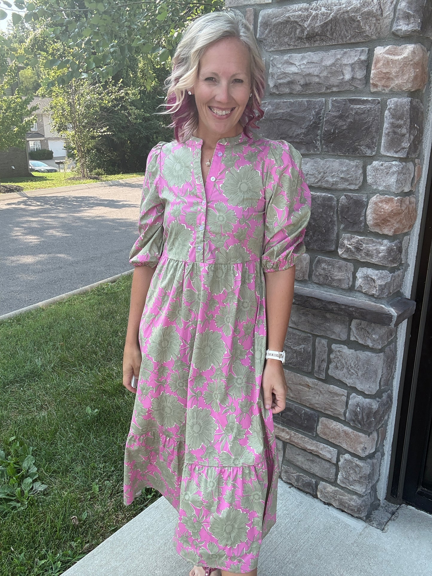 Flower Market Midi Dress