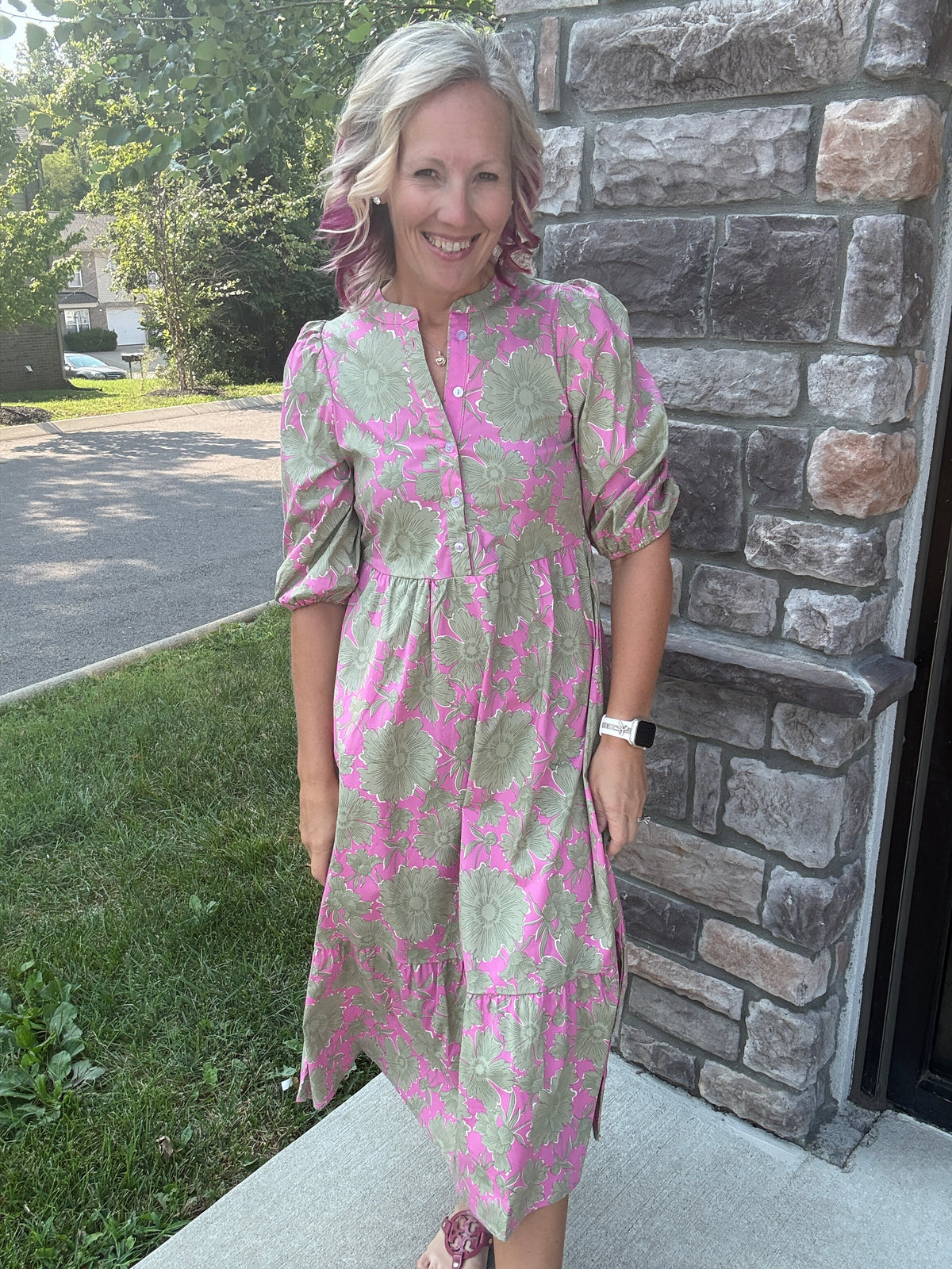 Flower Market Midi Dress