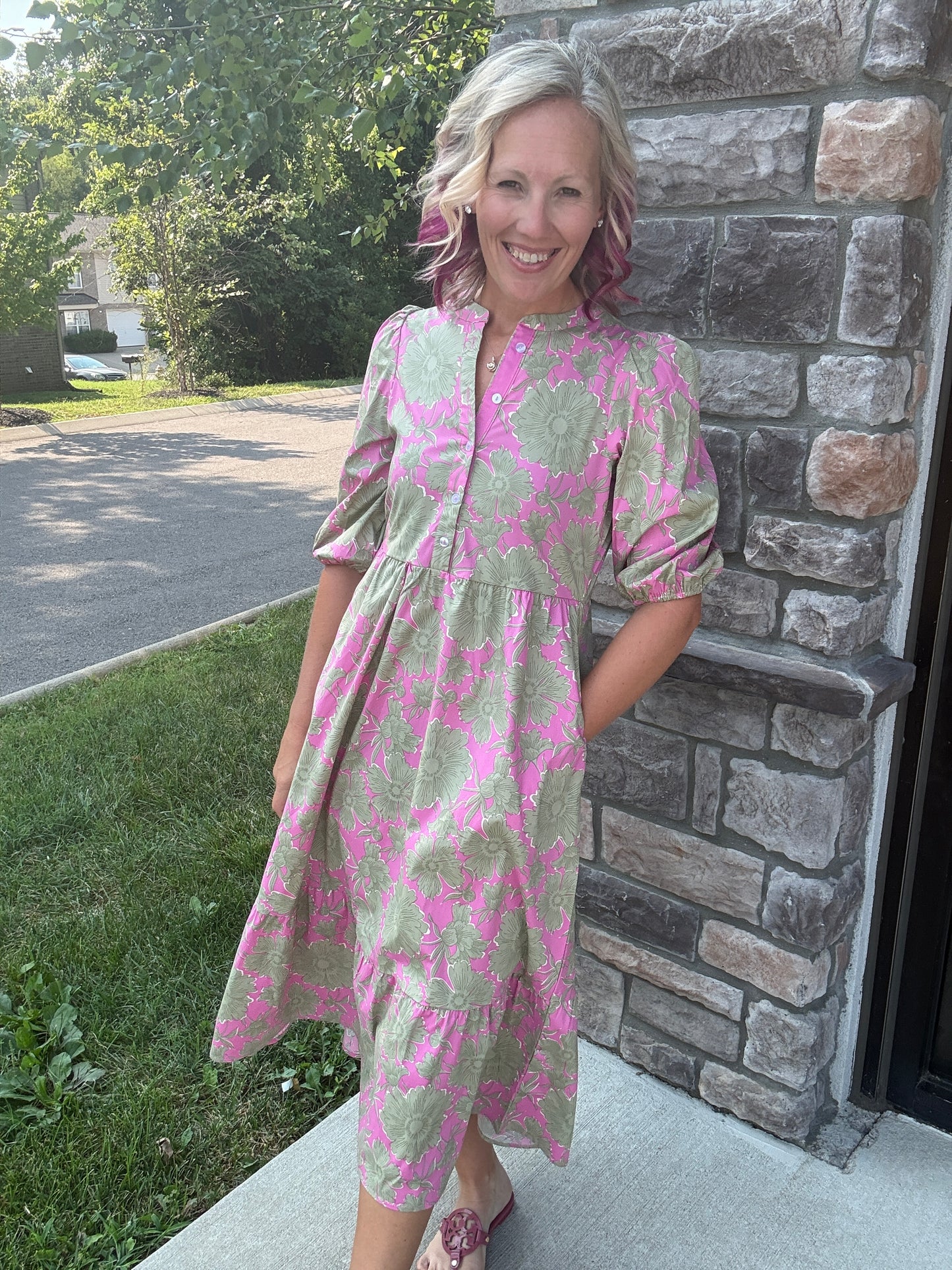 Flower Market Midi Dress