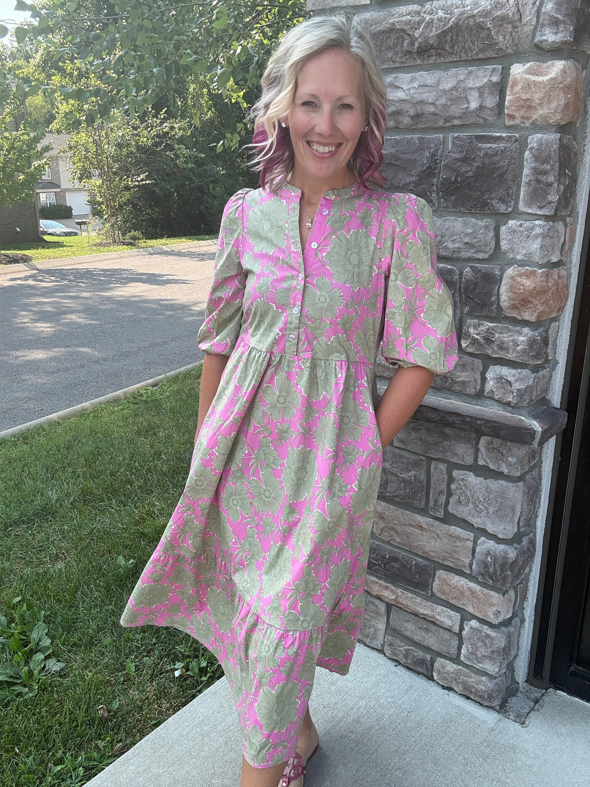 Flower Market Midi Dress
