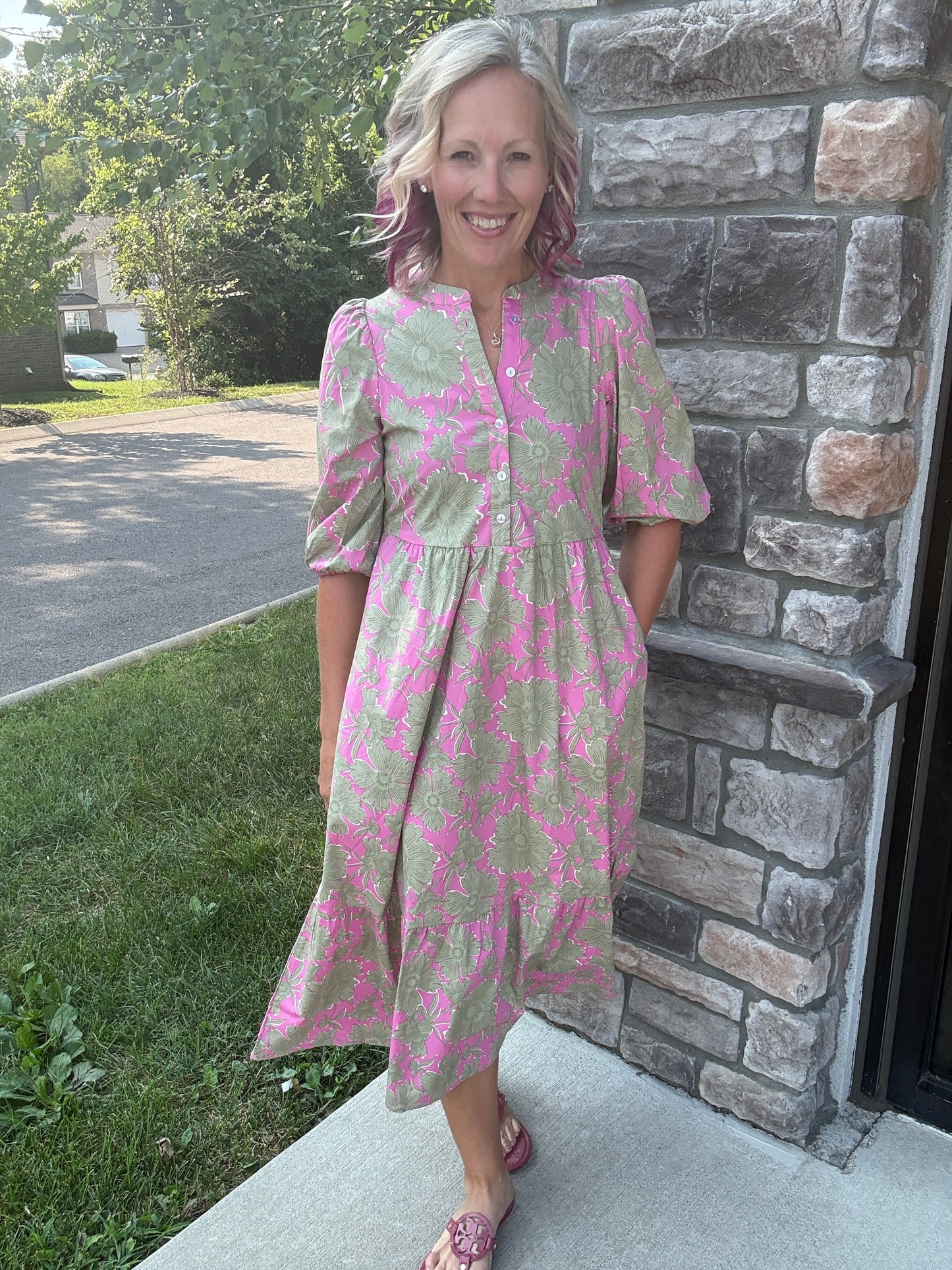Flower Market Midi Dress