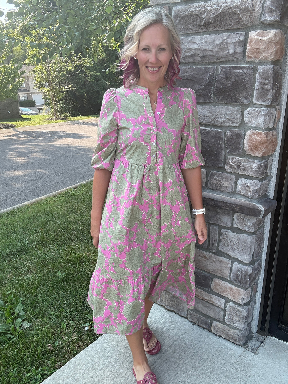 Flower Market Midi Dress