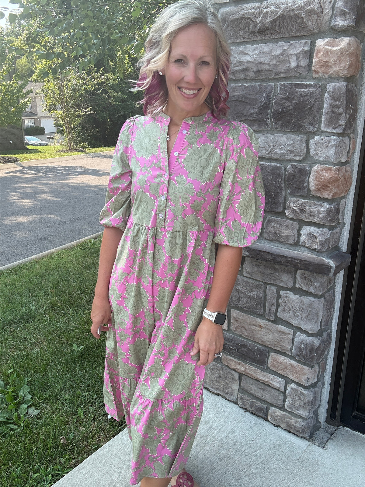 Flower Market Midi Dress